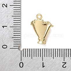 バレンタインデーブラスチャーム  花束チャーム  ゴールドカラー  14.5x11x5mm  穴：1.2mm&nbsp;KK-H294-04G