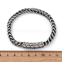 316サージカルステンレススチール製ウィートチェーンブレスレット（男性用、女性用）  ステンレス鋼色  8-3/4x1/4インチ（22.1x0.6cm）&nbsp;BJEW-Q349-16P