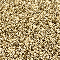MIYUKIデリカビーズ  シリンダー  日本製シードビーズ  11/0  (db0034) ゴールドライトメッキ  1.3x1.6mm  穴：0.8mm  約2000個/10g&nbsp;X-SEED-J020-DB0034