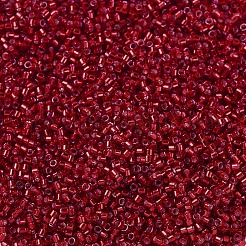 MIYUKIデリカビーズ  シリンダー  日本製シードビーズ  11/0  （db0602)は銀の裏地が赤で、  1.3x1.6mm  穴：0.8mm  約2000個/10g&nbsp;X-SEED-J020-DB0602