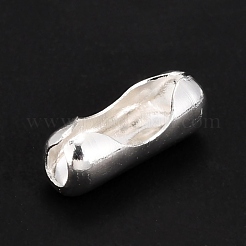 304ステンレススチールボールチェーンコネクター  銀  11x4mm  3.2mmボールチェーンに適合&nbsp;STAS-L226-012A-S