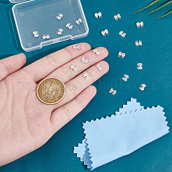 スターリングシルバーのつぶし玉カバー20個925個  銀  7~78.5x5~78.5x0.2~1.2mm  穴：0.8mm  内径：2mm&nbsp;STER-UN0001-25