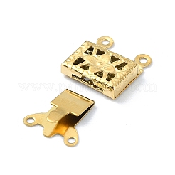 イオンプレーティング(IP) 304 ステンレススチールボックス留め金  18KGP本金メッキ  10x15mm  穴：1mm&nbsp;STAS-Q318-04G