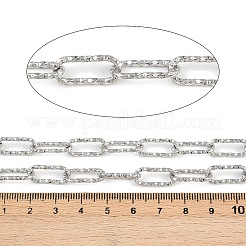 304ステンレススチールペーパークリップチェーン  溶接されていない  ステンレス鋼色  17x7.5x1.5mm&nbsp;CHS-A018-01P