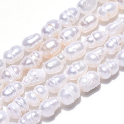 天然養殖淡水パールビーズ連売り  ケシパールバロックビーズ  ライス  貝殻色  5~6x3.5~4mm  穴：0.7~0.8mm  約61~65個/連  13.78インチ（35cm）&nbsp;PEAR-N012-03K