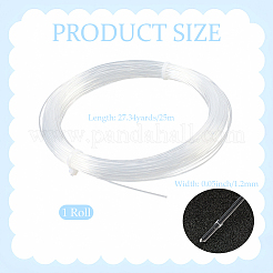 25mのPVCボーン  モデリングスティック  ラウンド  透明  1.2mm&nbsp;KY-GF0001-66A