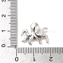 チベット風合金ビーズ  カドミウムフリー＆鉛フリー  タコ  アンティークシルバー  13.5x16x4mm  穴：1.5mm&nbsp;PALLOY-M217-39AS