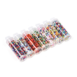 7 ボトル DIY ガラス シード ビーズ セット  混合図形  混合スタイル  ミックスカラー  1~25.5x1.5~5mm  穴：0.6~1.5mm  容量：10ml（0.34fl.oz）&nbsp;DIY-N006-02C