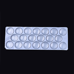 クリアガラスカボション  半円/ドーム  透明  40x8mm  220個/箱&nbsp;GGLA-R026-40mm-B