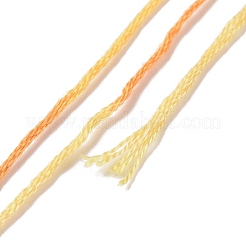 10かせ 6層ポリエステル刺繍フロス  クロスステッチの糸  セグメント染め  ゴールデンロッド  0.5mm  約8.75ヤード（8m）/かせ&nbsp;OCOR-K006-A29