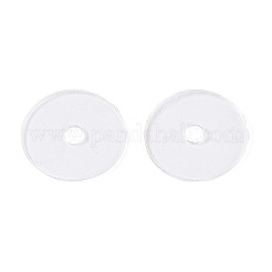 透明PVC絶縁ガスケット50個  ディスク  透明  10x0.2mm  穴：1.8mm&nbsp;PVC-T006-10mm-01