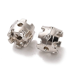 CCBプラスチックビーズ  ナゲット  プラチナ  6.8x5.5mm  穴：1.2mm&nbsp;CCB-U001-29P