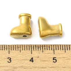 304ステンレススチールビーズ  靴  ゴールドカラー  10x10x6.5mm  穴：1.6mm&nbsp;STAS-I305-138G