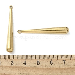 304ステンレスペンダント  ティアドロップチャーム  イオンプレーティング（ip）  18KGP本金メッキ  41x6mm  穴：1.6mm&nbsp;STAS-U037-21G