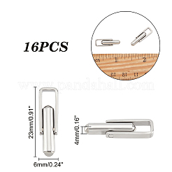 304ステンレススチール製カフス16個  ステンレス鋼色  23x6x4mm&nbsp;STAS-DC0006-31
