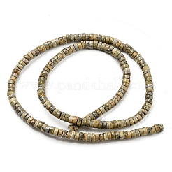 天然黄鉄鉱ビーズスタンド  染め  ヒシビーズ  フラットラウンド/ディスク  4~4.5x2mm  穴：0.9mm  約187~190個/連  15.51~15.75''（39.4~40センチメートル）&nbsp;G-B051-C03-01