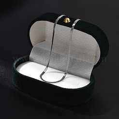 304ステンレススチールフラットスネークチェーンネックレス女性男性用  ステンレス鋼色  15.83インチ（40.2cm）&nbsp;NJEW-U019-02P