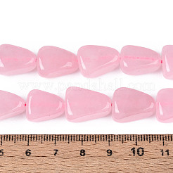 天然石ホワイトジェイドビーズ連売り  三角形  染め  ピンク  13~20x10~14x6.5~10mm  穴：1~1.2mm  約21~23個/連  14.37~15.16インチ（36.5~38.5cm）&nbsp;G-N354-02A-06