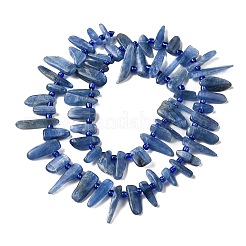 天然石カヤナイトビーズ連売り  ナゲット  11~22x3~7x3~5mm  約62個/連  15.55''（39.5センチメートル）&nbsp;G-J403-02