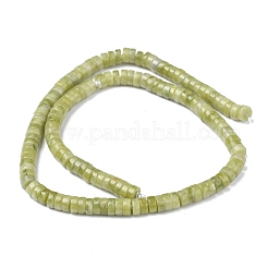 天然中国南部翡翠ビーズ連売り  ヒシビーズ  フラットラウンド/ディスク  6x3mm  穴：1mm  約119~131個/連  14.76~15.74インチ（37.5~40cm）&nbsp;G-Z006-C19-A