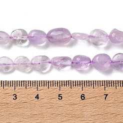 天然ラベンダーアメジストビーズ連売り  ナゲット  タンブルストーン  7.5~13.5x7~9.5x4~7mm  穴：0.6~0.8mm  約42~44個/連  15.47~15.55インチ（39.3~39.5cm）&nbsp;G-C268-A03-8x10mm