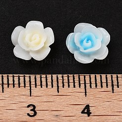 蓄光樹脂デコデンカボション  暗闇で光る  花  ミックスカラー  8x4mm&nbsp;RESI-K036-39