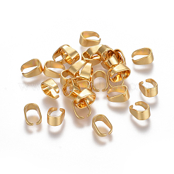 304ステンレススチールスナップオンベイル  ペンダントベイル  ゴールドカラー  7.5x5x3.5mm  内径：6.5x4mm&nbsp;STAS-H558-17G