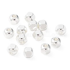 201ステンレスビーズ  六角  銀  4x4.5x3.5mm  穴：1.5mm&nbsp;STAS-P327-07S