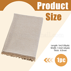 服飾アクセサリー用のヘリンボーン柄ツイード生地  淡い茶色  1000x1500x0.5mm&nbsp;DIY-WH0579-94A