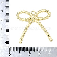 合金ペンダント  ラックめっき  蝶結び  ゴールドカラー  36x37x6mm  穴：2.7mm&nbsp;FIND-L025-12G