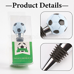 亜鉛合金ワインストッパー  スポーツボール樹脂ボトルストッパー  サッカー  96.5x36.5mm&nbsp;FIND-WH20040-05E