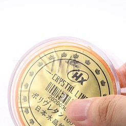 平らな日本の水晶弾性ストレッチスレッド  ブレスレット用ジェムストーンジュエリービーズクラフト作り  ダークオレンジ  0.5mm  約328ヤード（300m）/ロール&nbsp;EW-Z001-A17