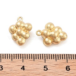 316サージカルステンレスペンダント  18KGP本金メッキ  野菜と果物シリーズの魅力  ブドウ  15x11x5mm  穴：1mm&nbsp;STAS-B072-06G-04