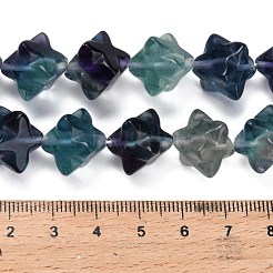 天然石蛍石ビーズ連売り  スター  14.5~16x16~17x16~17mm  穴：1~1.2mm  約27個/連  15.94''（40.5センチメートル）&nbsp;G-L634-J04-D01