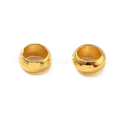 真鍮製つぶし玉カシメ玉  ゴールドカラー  3.5x2mm  穴：2mm&nbsp;KK-S509-01G-05