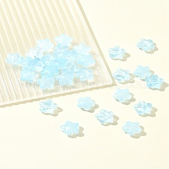 ベーキングペイントガラスビーズ30個  スター  ライトスカイブルー  11.5x12x6.5mm  穴：1.2mm&nbsp;GLAA-FS0001-99B