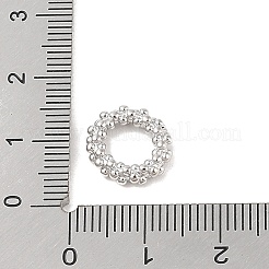真鍮は、丸カンを閉じ  14KGP本金メッキ  バブルリングバンプ  プラチナ  12x2.5mm  10ゲージ  内径：6.5mm&nbsp;KK-S369-02P-01