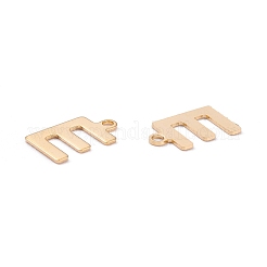 ステンレススチールチャーム201個  アルファベット  18KGP本金メッキ  文字.e  12x7.8x0.6mm  穴：1.4mm&nbsp;STAS-C021-06G-E