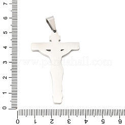 304ステンレスペンダント  クロス  ステンレス鋼色  49x30x2.5mm  穴：8x5mm&nbsp;STAS-P441-03P