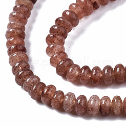天然紫色アベンチュリンビーズ連売り  ロンデル  4~5x2mm  穴：0.8mm  約145~150個/連  14.96~15.35インチ（38~39cm）&nbsp;G-S366-127