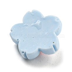 オペーク樹脂カボション  イチゴの花  ミックスカラー  11x12x6mm&nbsp;CRES-Q218-09