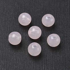 ジェイド風アクリルビーズ  ラウンド  パールピンク  8mm  穴：2mm&nbsp;X-SACR-S188-08mm-09