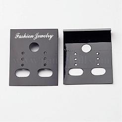 プラスチックピアスディスプレイカード  ブラック  約38mm長  30 mm幅&nbsp;X-JPC172Y