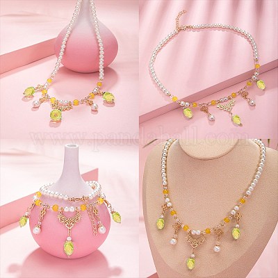 手作りランプワークビーズ  パイナップル  きいろ  13~15x12~14x12~14mm  穴：1~1.4mm&nbsp;LAMP-CJ0001-46-1