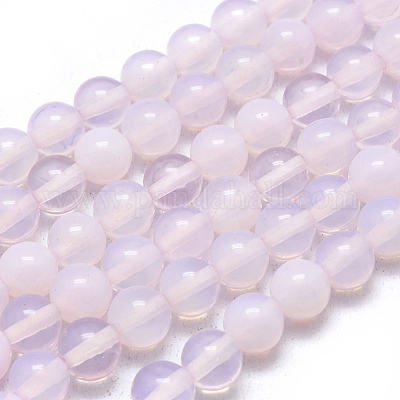 オパールビーズ連売り  ラウンド  8mm  穴：1mm  約50個/連  14.76インチ（37.5cm）&nbsp;G-L557-42-8mm-1