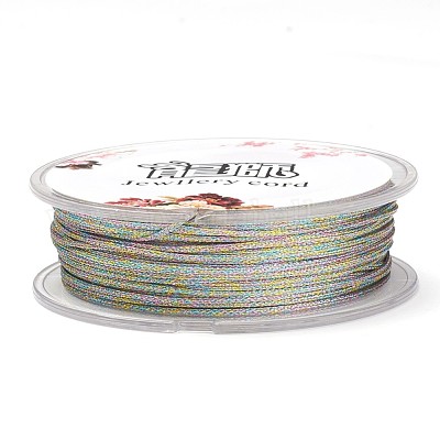 ポリエステルメタリック糸  カラフル  1mm  約32.8ヤード（30m）/ロール&nbsp;OCOR-G006-02-1.0mm-50-1