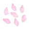 Glass Beads, Leaf, Pearl Pink, 12x6.5x5mm, Hole: 0.8mm