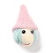 Wool Felt Display Decorations, Witch, Pink, 35~36x31~31.5x65.5~66.5mm
