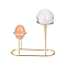 Alloy Crystal Ball Holders, Golden, 16.1x6.05x12.05cm