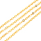 Brass Cable Chains, Soldered, Cadmium Free & Nickel Free & Lead Free, with Spool, Flat Oval, Golden, 3.2x2.5x0.4mm, Fit for 0.8x5mm Jump Rings, about 32.8 Feet(10m)/roll